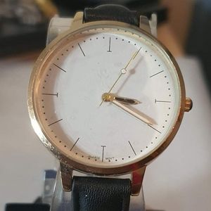 Francesca's Collection Goldtone/White Women's Watch